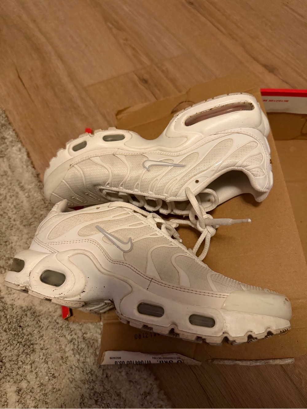 Nike Kids White Low-Top Air-Cushion Sneakers